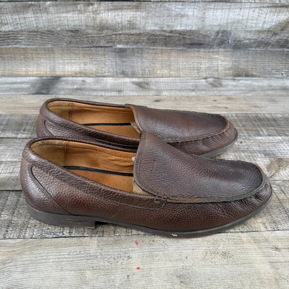 Coach Thomas Brown Pebble Loafers Shoes Men Size 13D - Picture 1 of 10